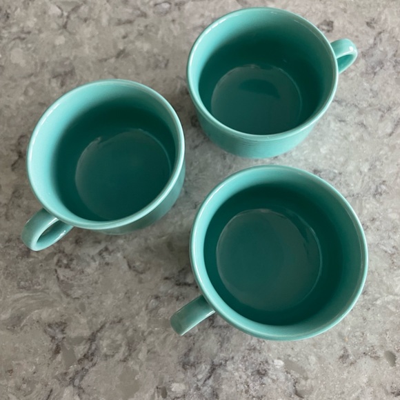 Set of 3 Color Connection aqua coffee mugs - Picture 2 of 3